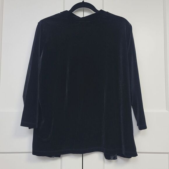 Notations velvet cardigan with sequined attached top, XL - Picture 4 of 7